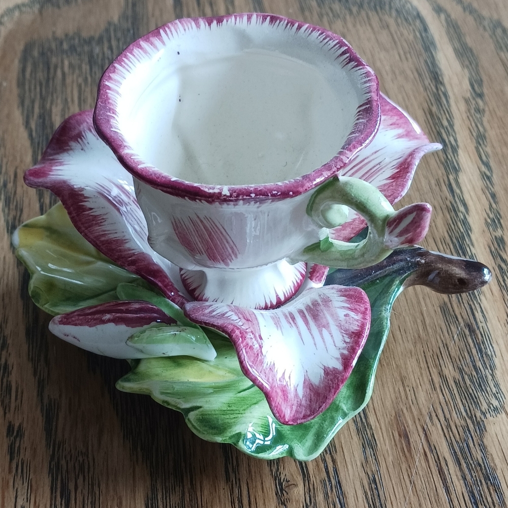 Chadwick Vintage Porcelain Pink Rose Flower Teacup  and Saucer